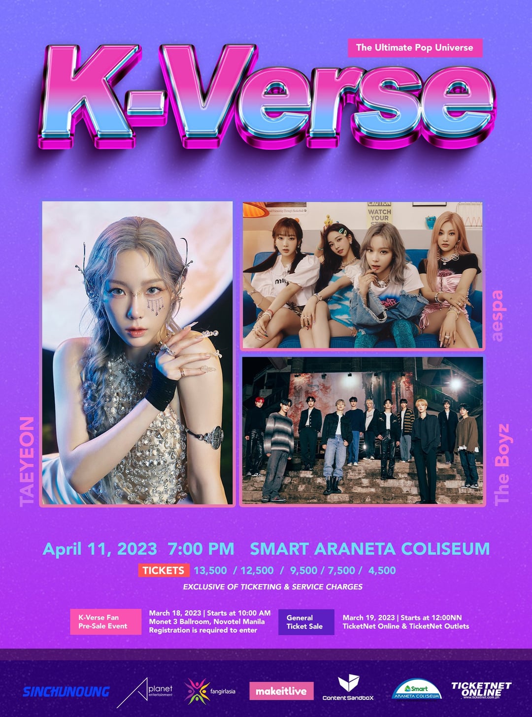 230309 aespa will be attending The Ultimate Pop Universe: K-VERSE in Manila on April 11th