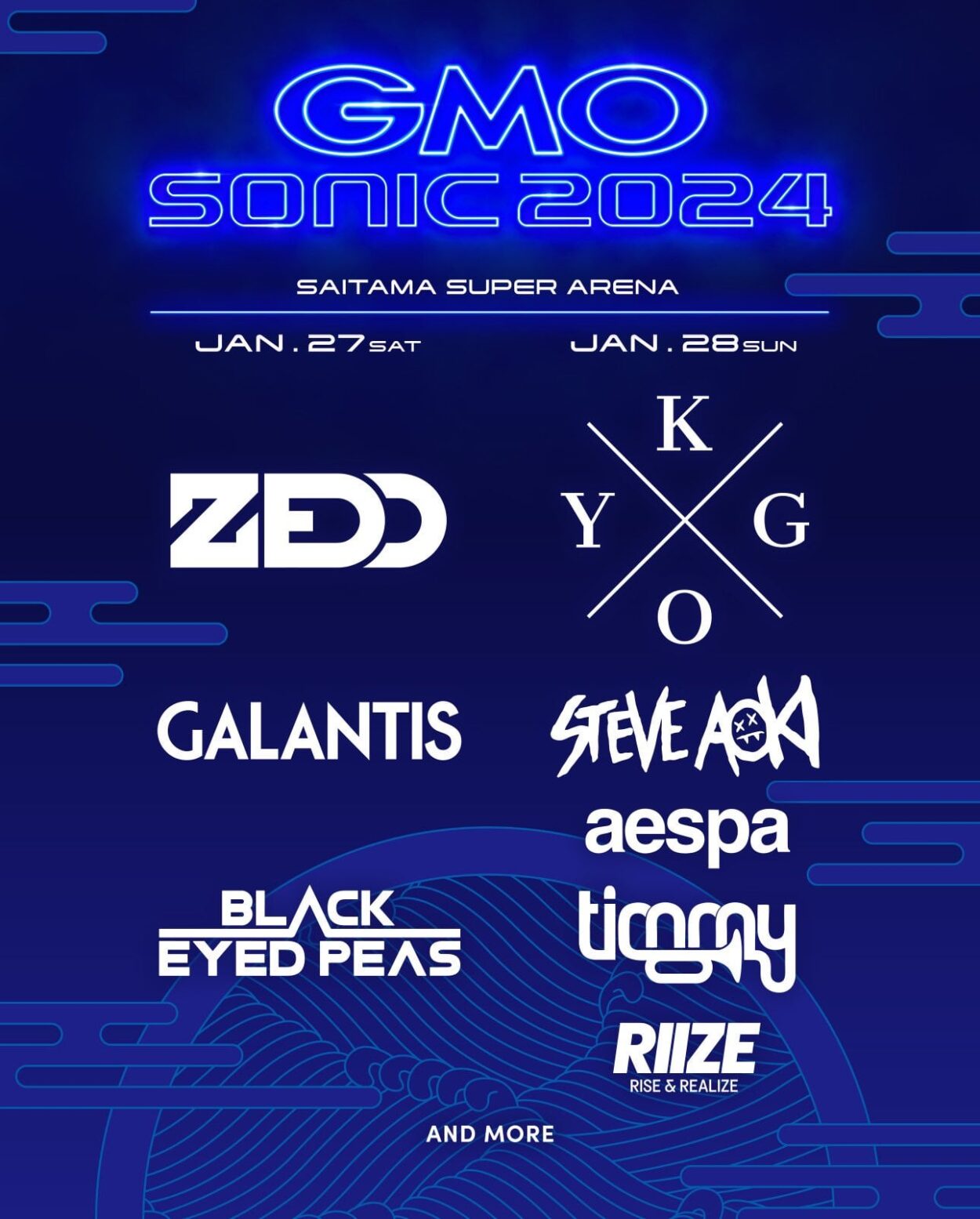 231116 aespa announced as part of the artists lineup for the GMO SONIC 2024 to be held on 28th January 2024