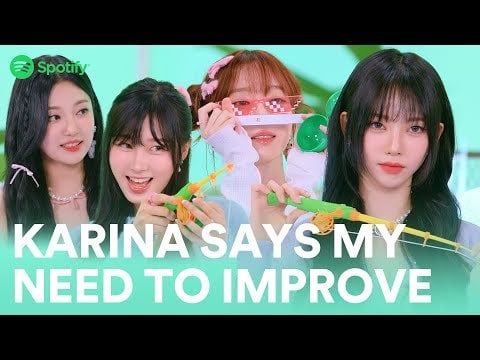 231112 aespa - KARINA says there’s a need for MY’s improvement @ K-Pop ON! Spotify: Spot ON! (Part 2)