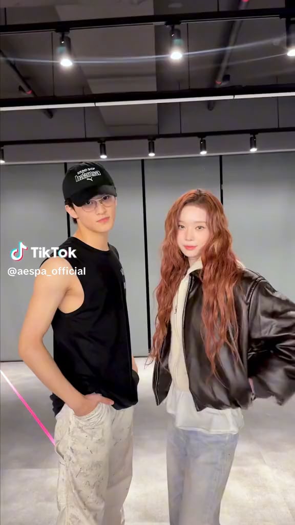 231112 aespa TikTok Update with Winter - #ImtheDrama with NCT Mark