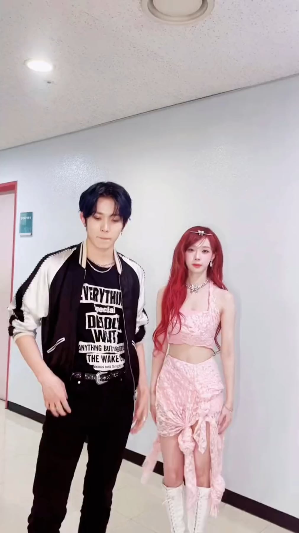 231123 Enhypen TikTok Update with Karina and Winter - Sweet Venom Dance Challenge with Heeseung and Sunghoon
