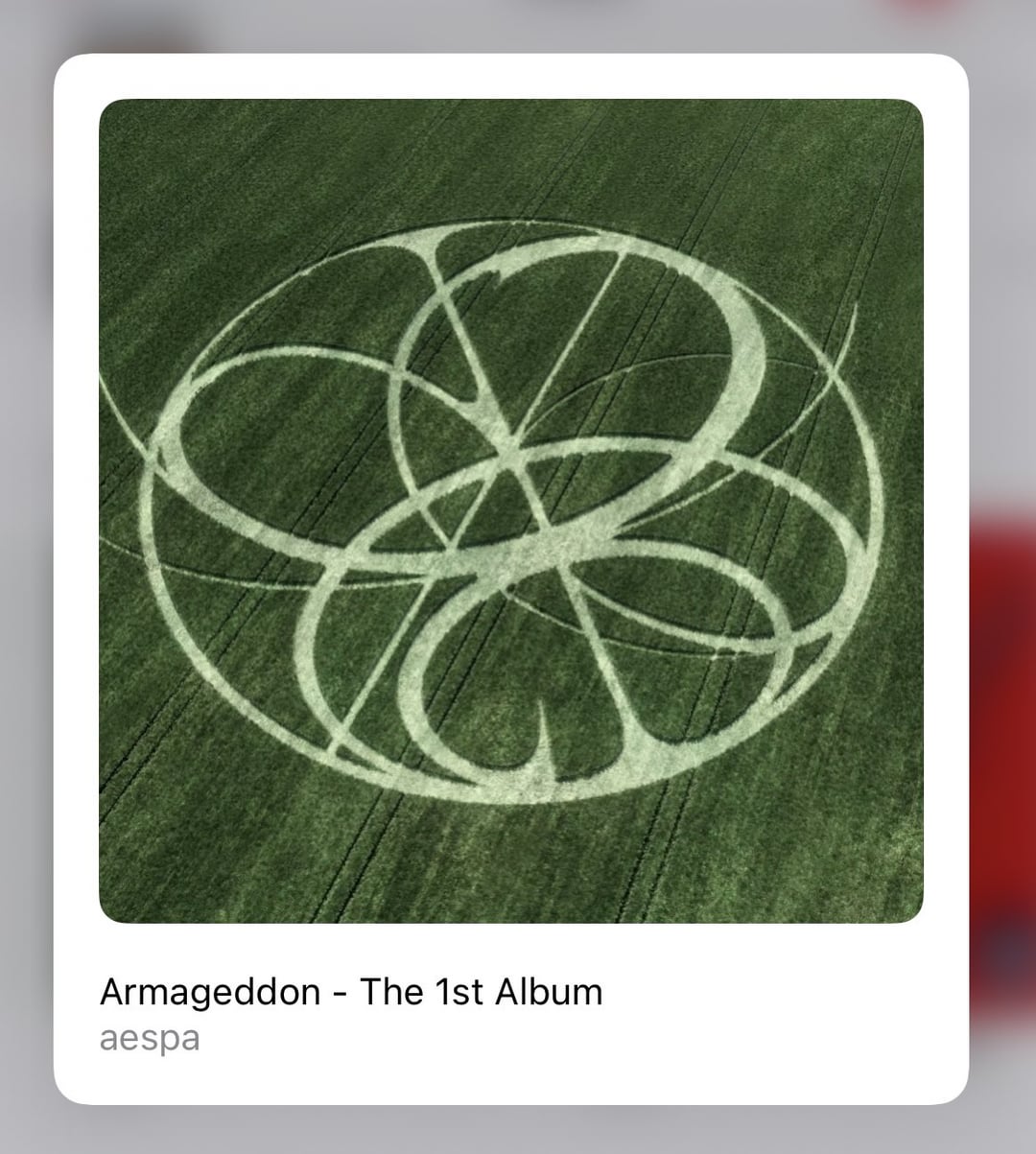 A crop circle as the digital cover for "Armageddon". Thoughts?