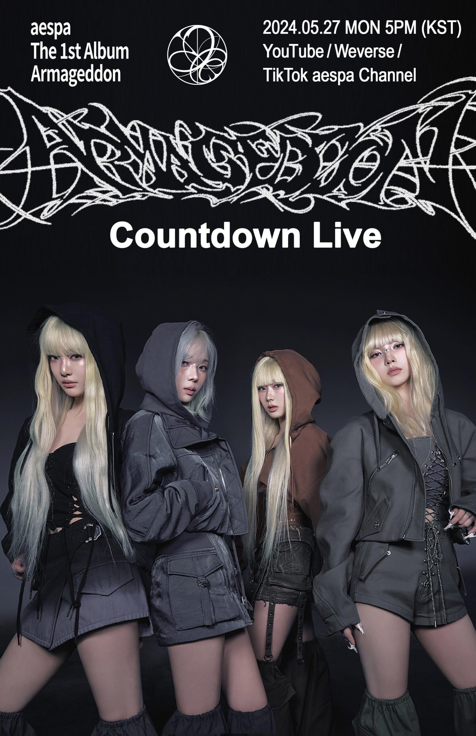 240522 aespa - The 1st Album: Armageddon (Countdown Live Teaser Poster)