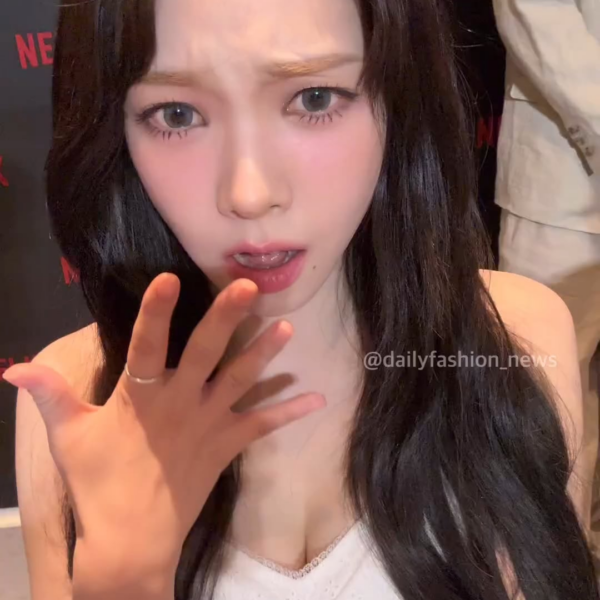 240619 dailyfashion_news Instagram Reels Update with Karina - What was Jimin surprised to see? 👀 I met Karina at Agents of Mystery's Press Conference