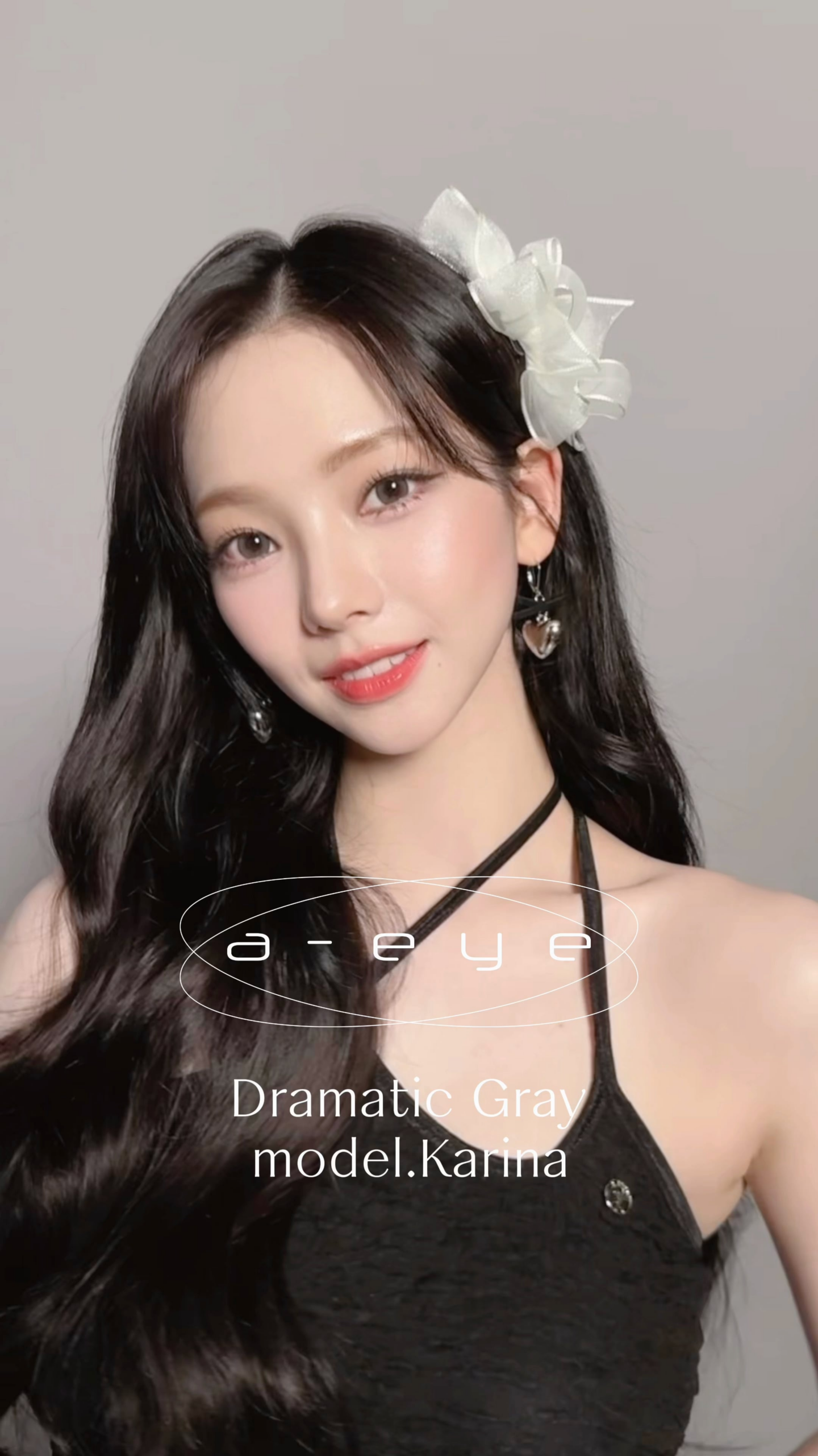 240620 Karina for Refrear’s a-eye - aespa colored contact lenses, Introducing ‘Dramatic Gray’ worn by Karina