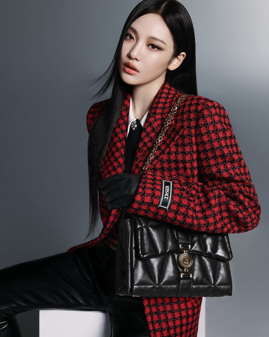 240827 Ningning for Versace - Kleio Bag Campaign Photos