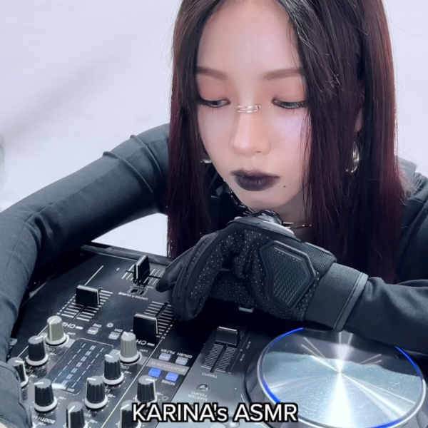 241016 aespa TikTok Update with Karina - ASMR with Whiplash DJ controller