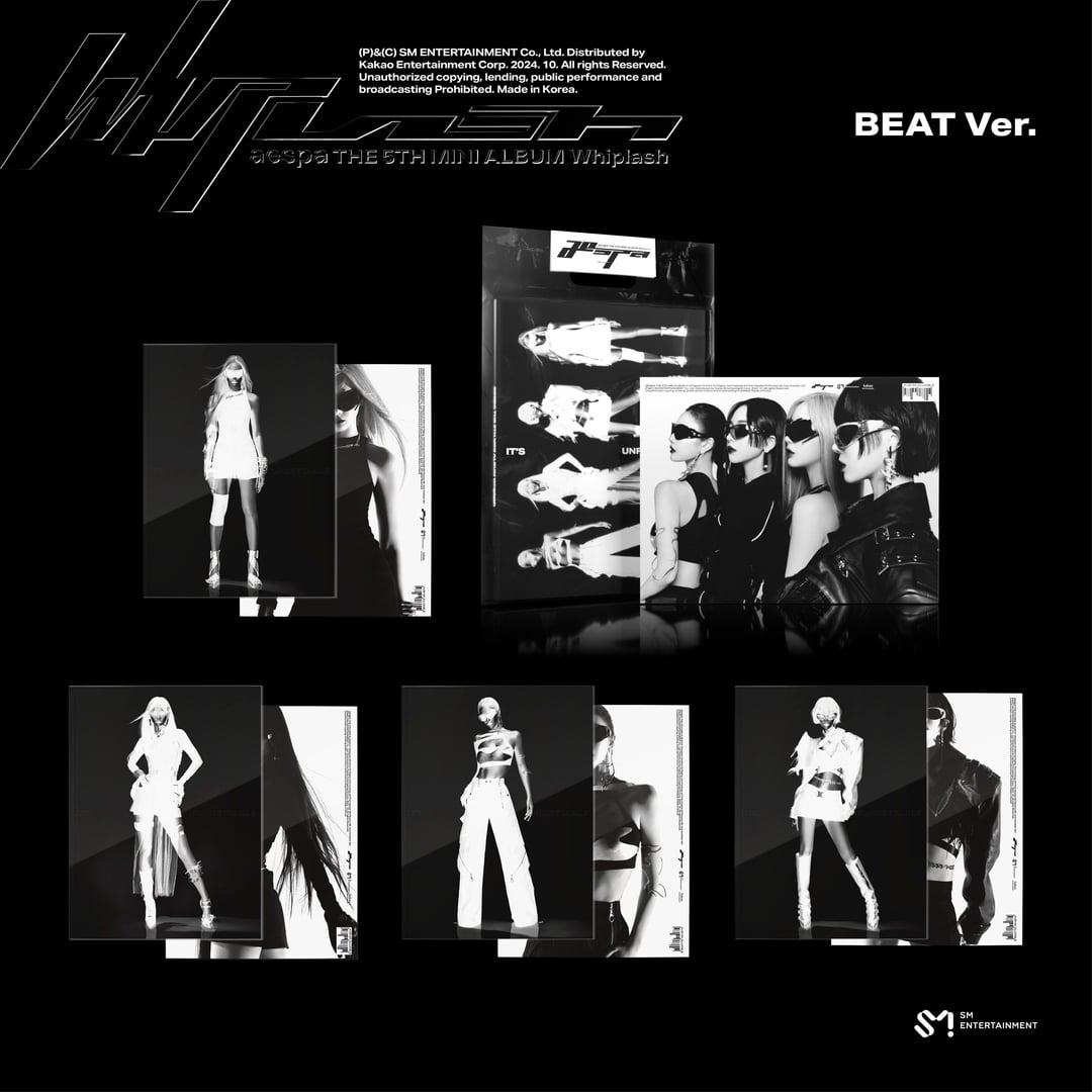 241010 aespa - The 5th Mini Album: Whiplash (Album Details Preview - BEAT, SPEED, & SMini Ver.)